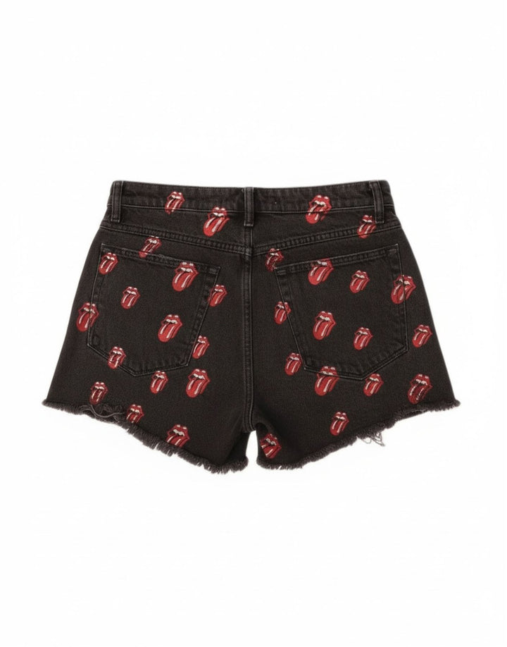 Pantaloni scurți din denim învechit pentru femei Zara EU 40 Medium W30 Negru