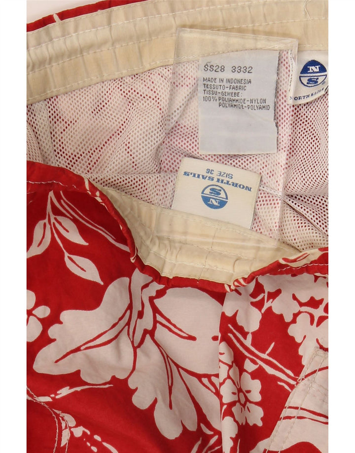 Pantaloni scurți de înot North Sails pentru bărbați, mari, roșii, din poliamidă florală
