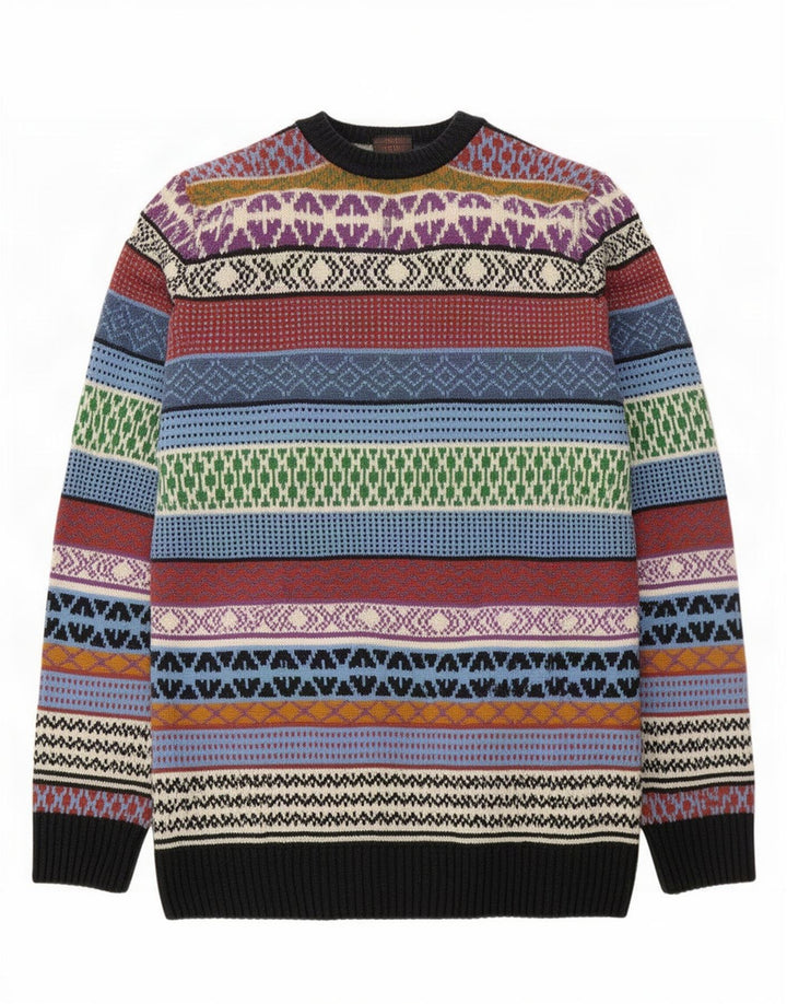 Catalina Pulover cu decolteu în V pentru bărbați, mic, multicolor, geometric