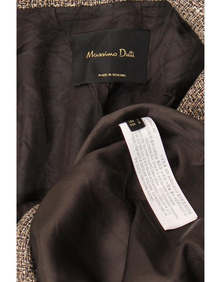 Massimo Dutti Palton dublu pentru femei UK 16, mare, gri, oase