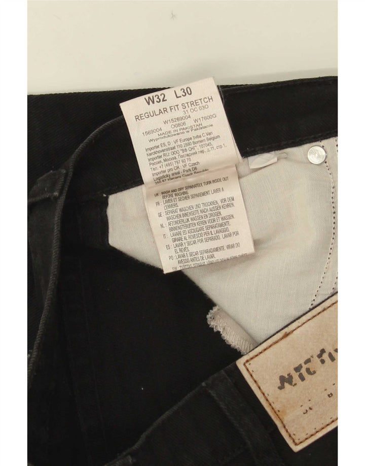 Blugi drepti Wrangler pentru bărbați, cu ajustare normală, W32 L30, bumbac negru