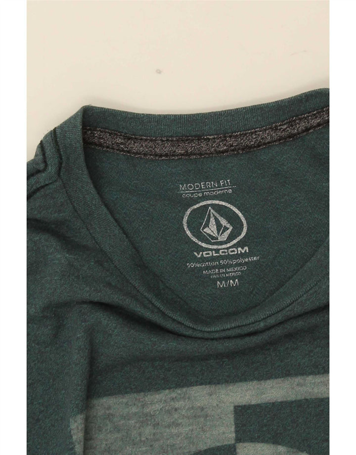 Tricou grafic pentru bărbați Volcom Modern Fit Top din bumbac verde mediu