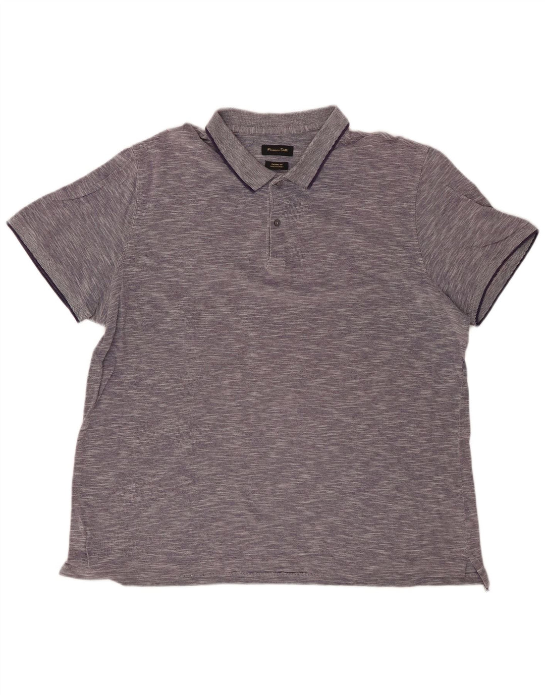 MASSIMO DUTTI Cămașă polo casual pentru bărbați, 2XL, albastru bleumarin, pete