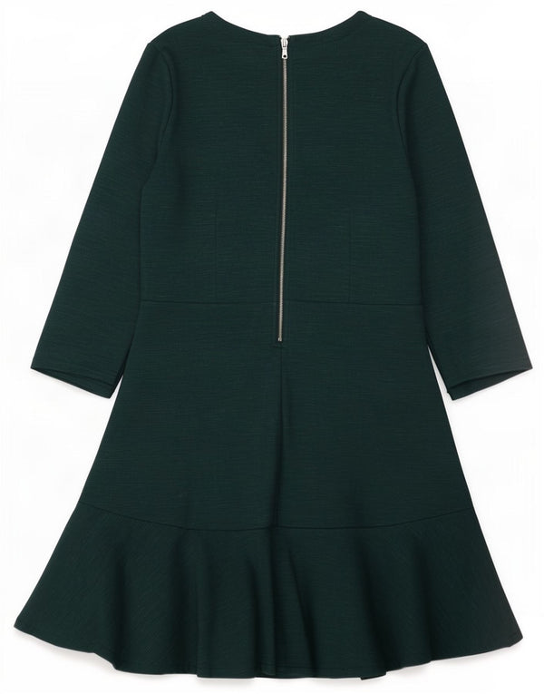 Rochie A-Line Gap pentru femei cu mâneci 3/4 UK 10, raion verde mic