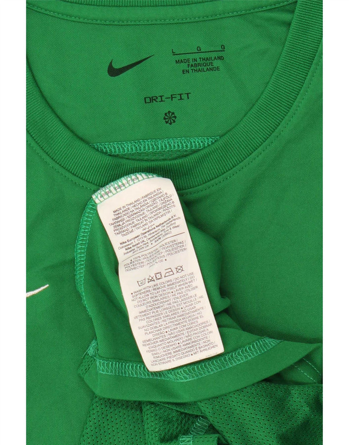 Tricou Nike Dri Fit pentru femei Top UK 14 Poliester verde mare