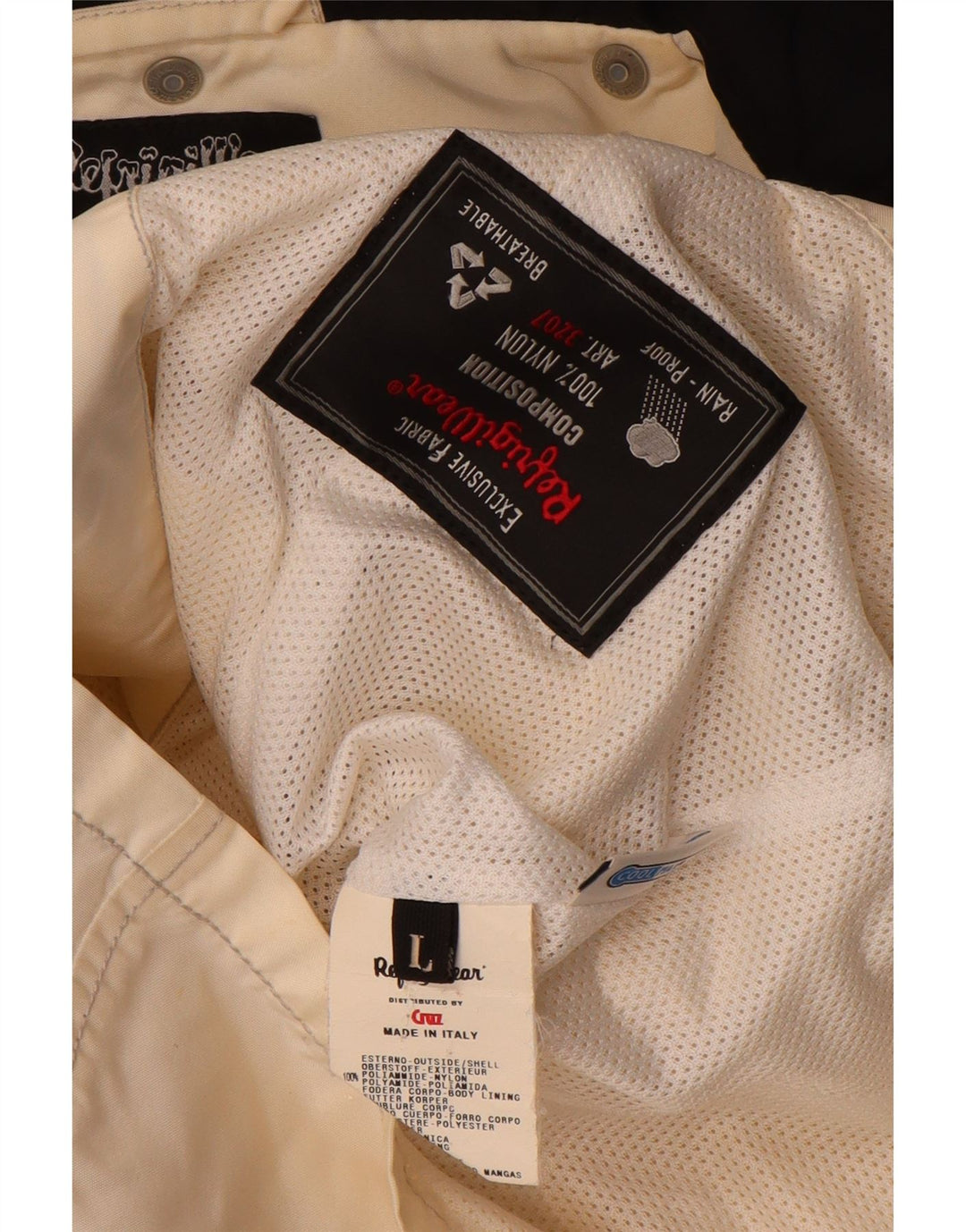 Jachetă de ploaie cu glugă pentru femei Refrigiwear UK 14 mare poliamidă alb