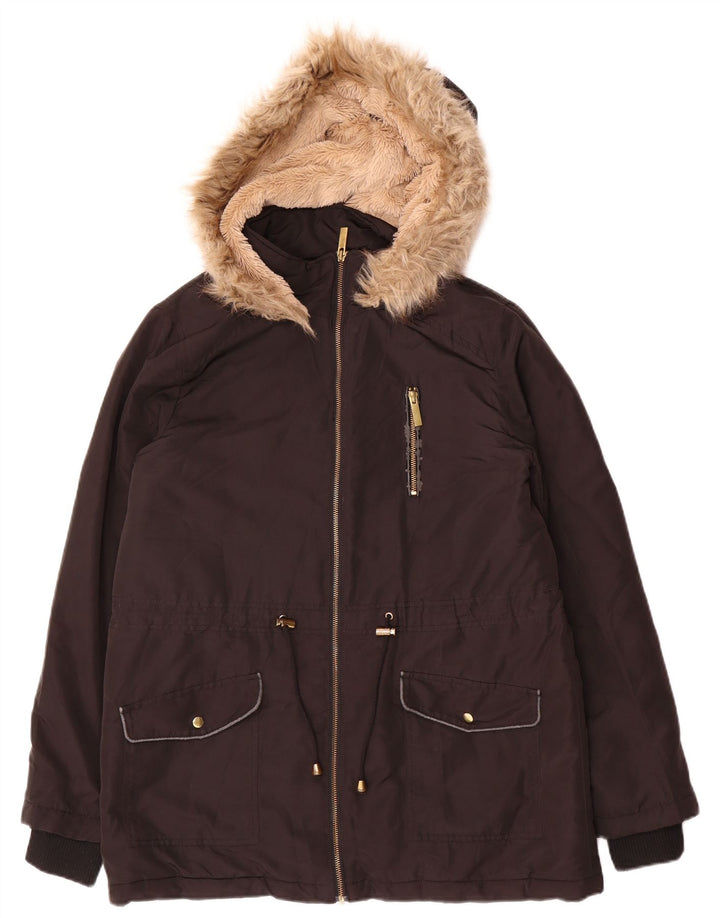 Jachetă parka cu glugă pentru femei Oasis UK 14 Medium Black
