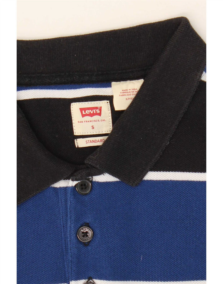 Cămașă polo Levi's Standard Fit pentru bărbați, cu dungi mici, albastre