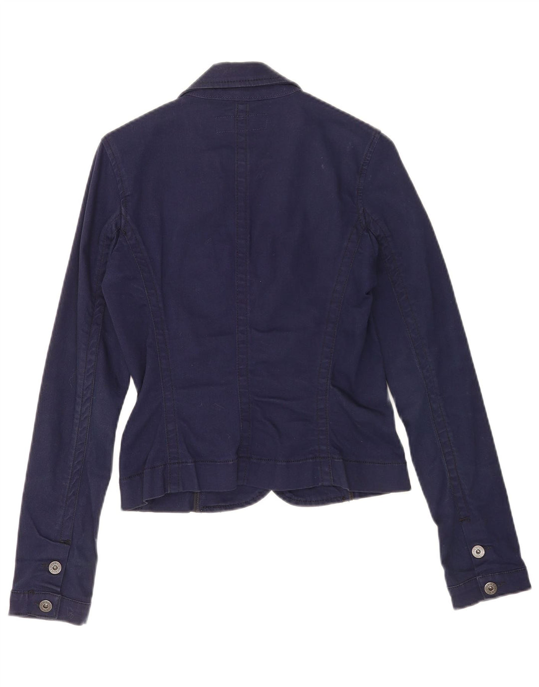 Jachetă pentru femei Guess cu 3 nasturi, UK 10, bumbac, albastru bleumarin
