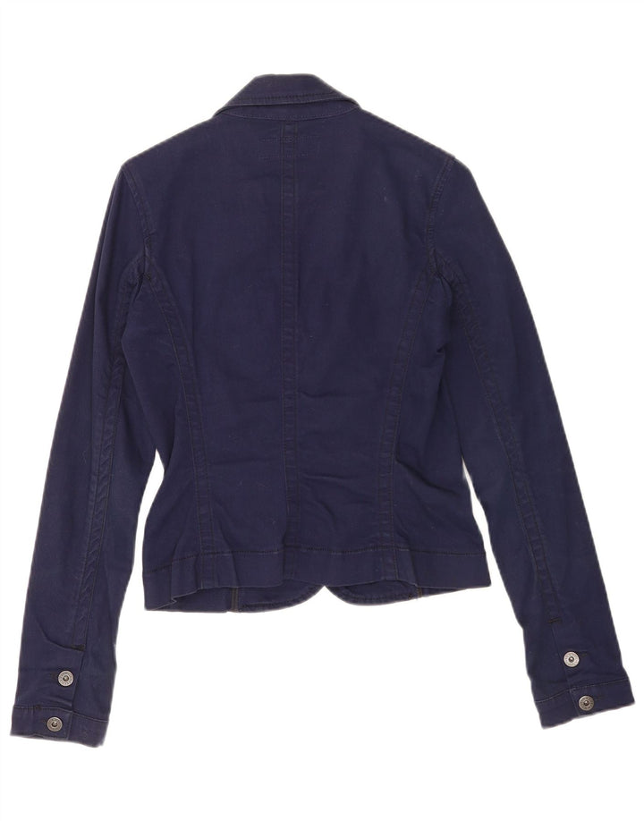 Jachetă pentru femei Guess cu 3 nasturi, UK 10, bumbac, albastru bleumarin
