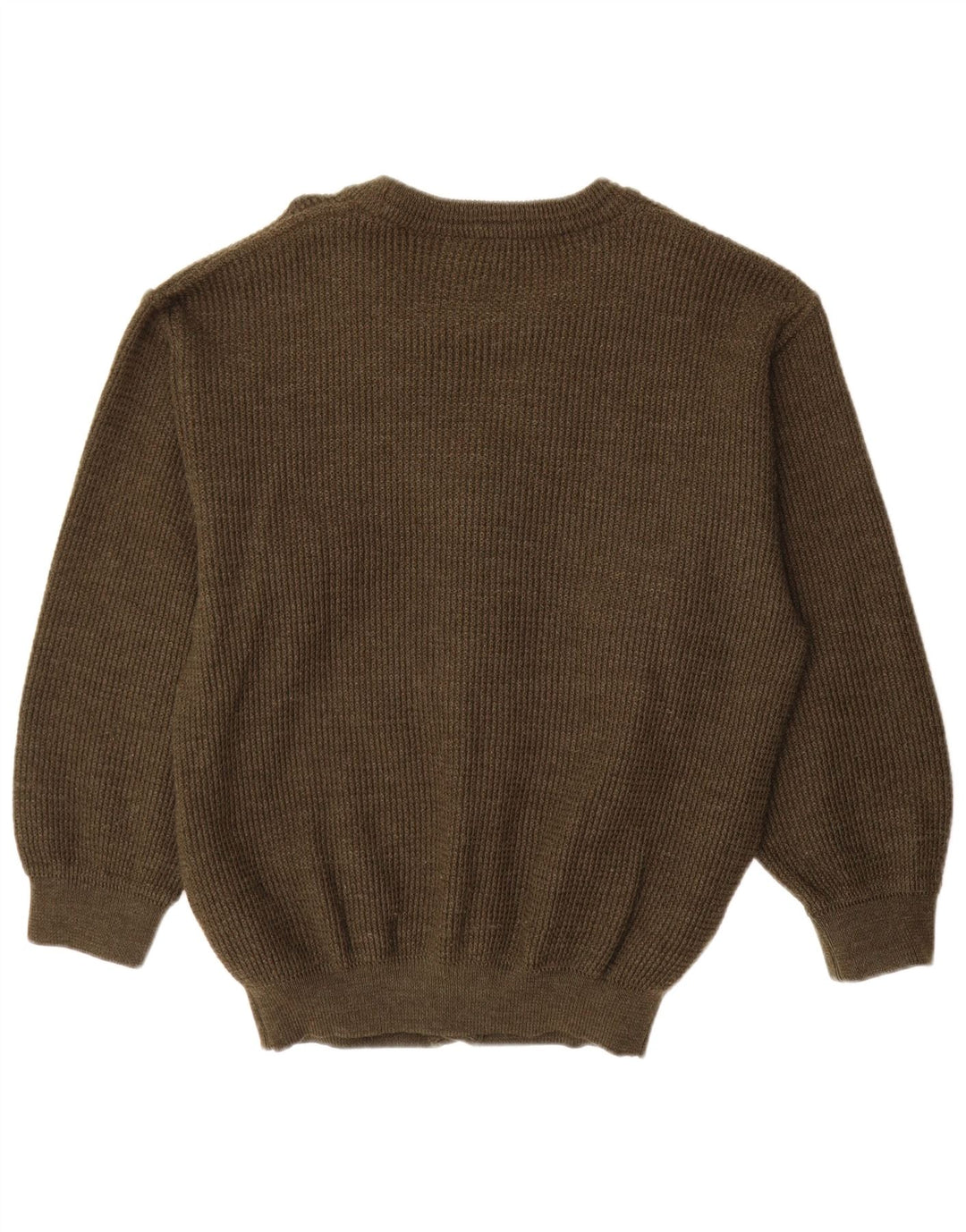 Pulover Cardigan Vintage pentru bărbați IT 50 Medium Khaki Lână nouă