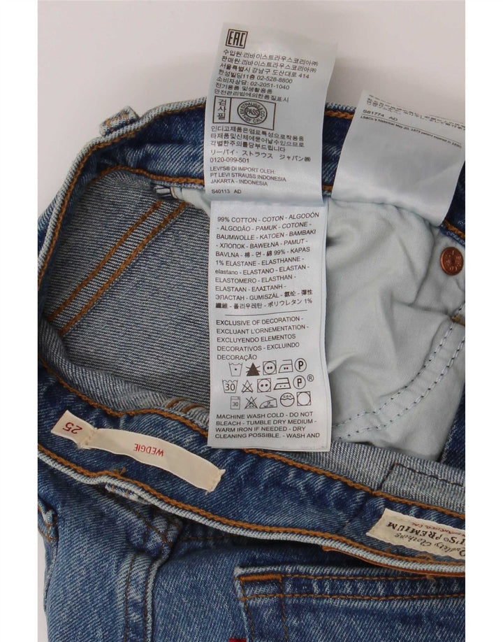 Blugi Levi's Wedgie Straight pentru femei W25 L27 Bumbac albastru