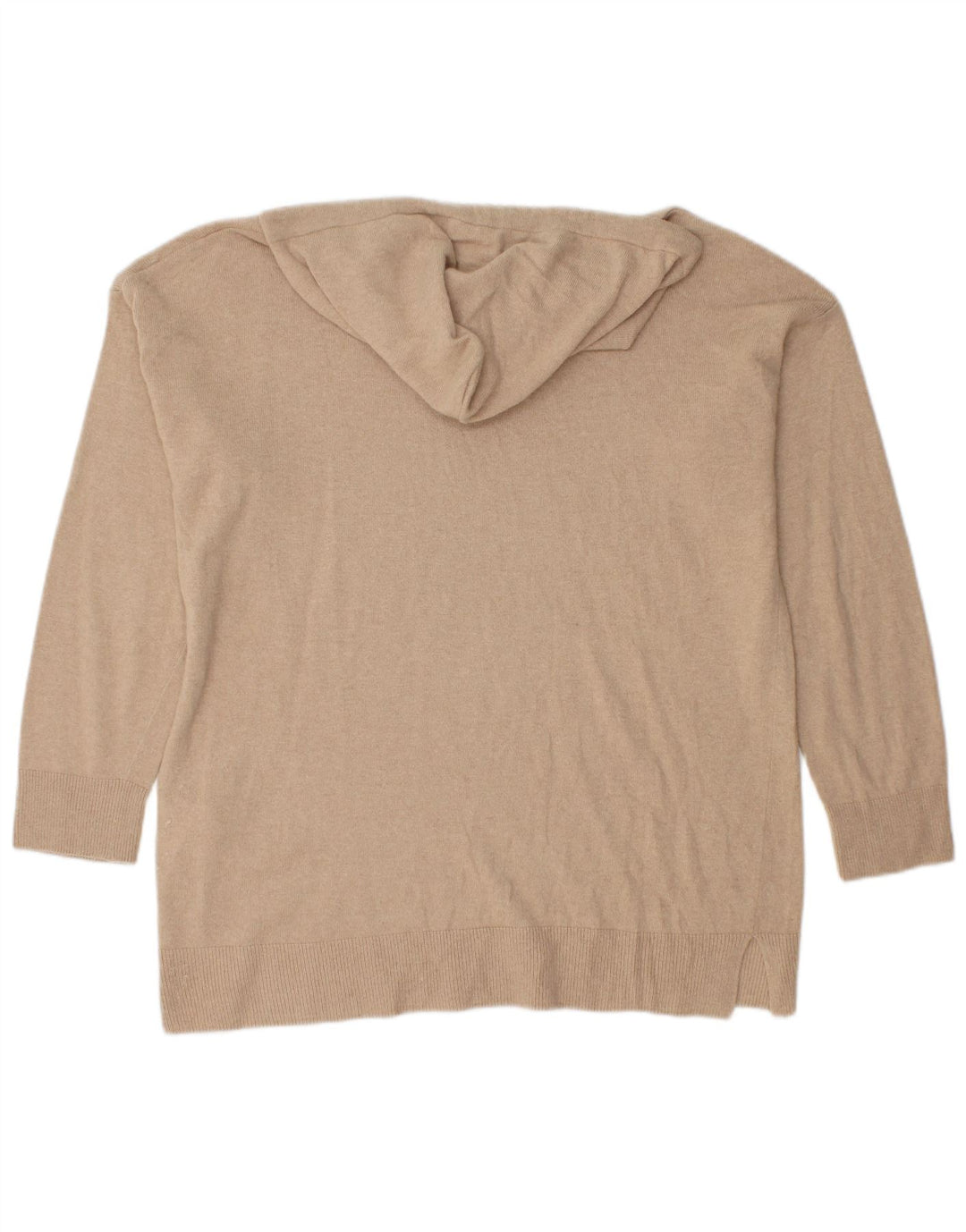 Pulover cu glugă Benetton pentru femei UK 14 Medium Bej Poliamidă
