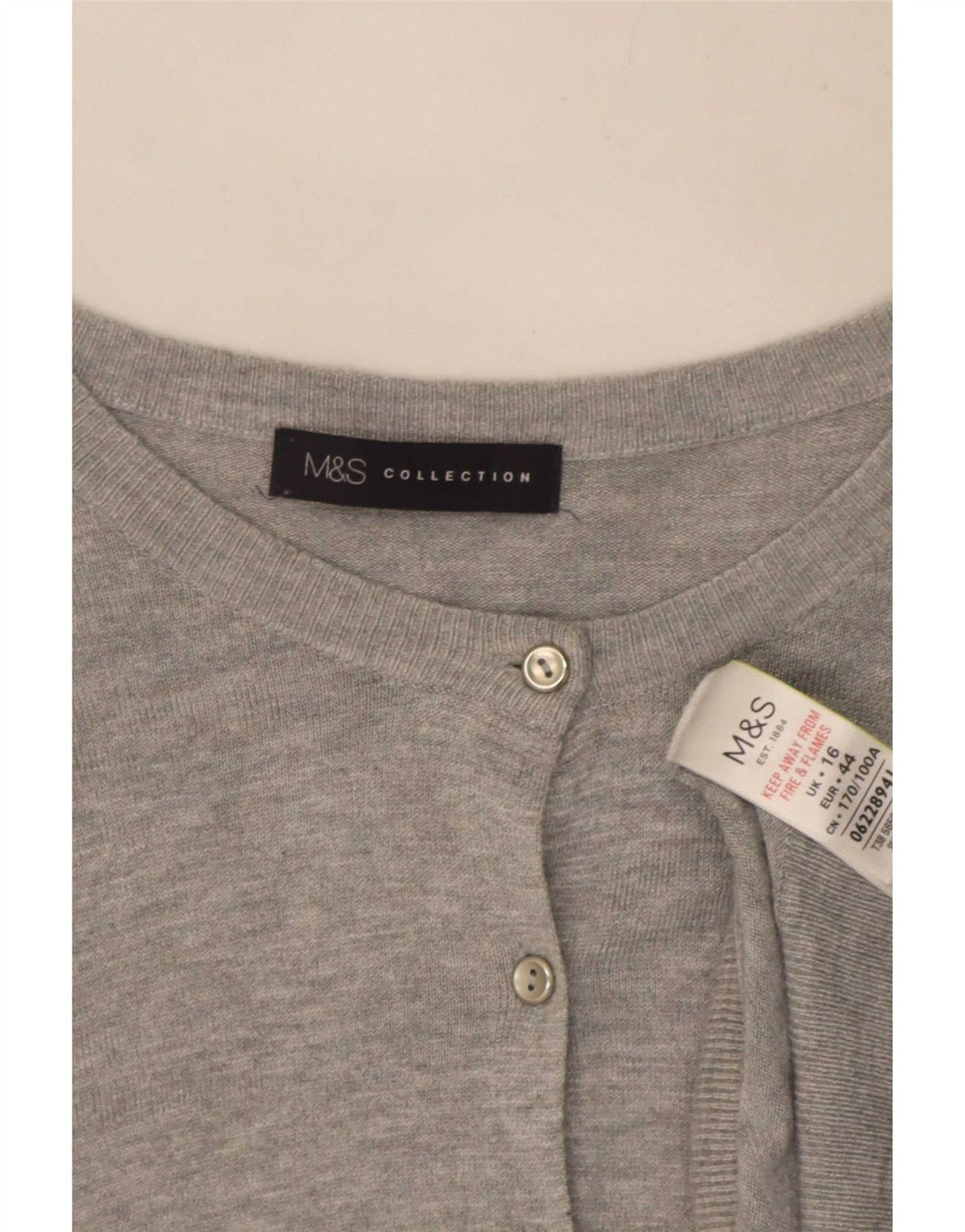 Pulover cardigan pentru femei Marks & Spencer UK 16 mare, gri, viscoză