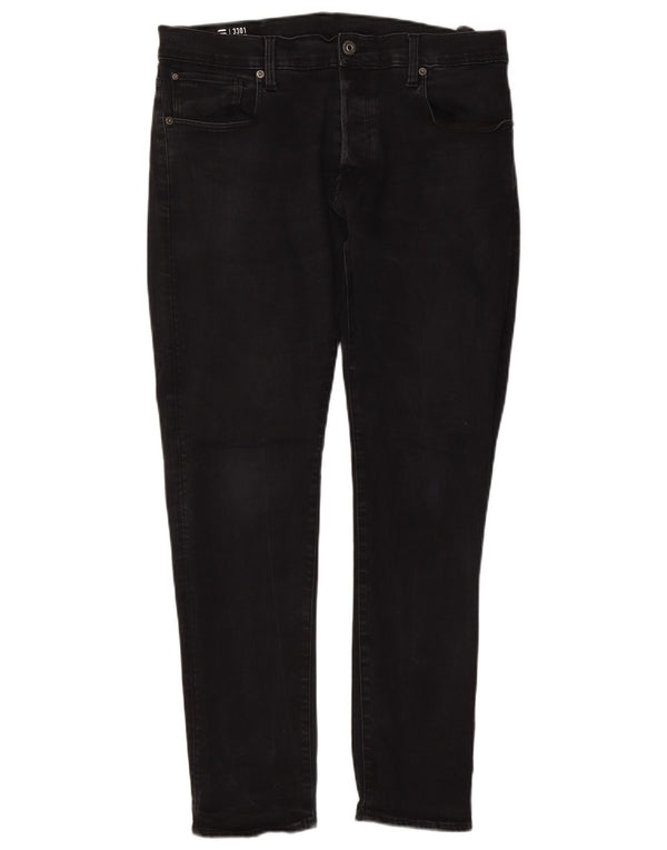 Blugi G-Star 3301 Slim pentru bărbați W36 L32 bumbac negru