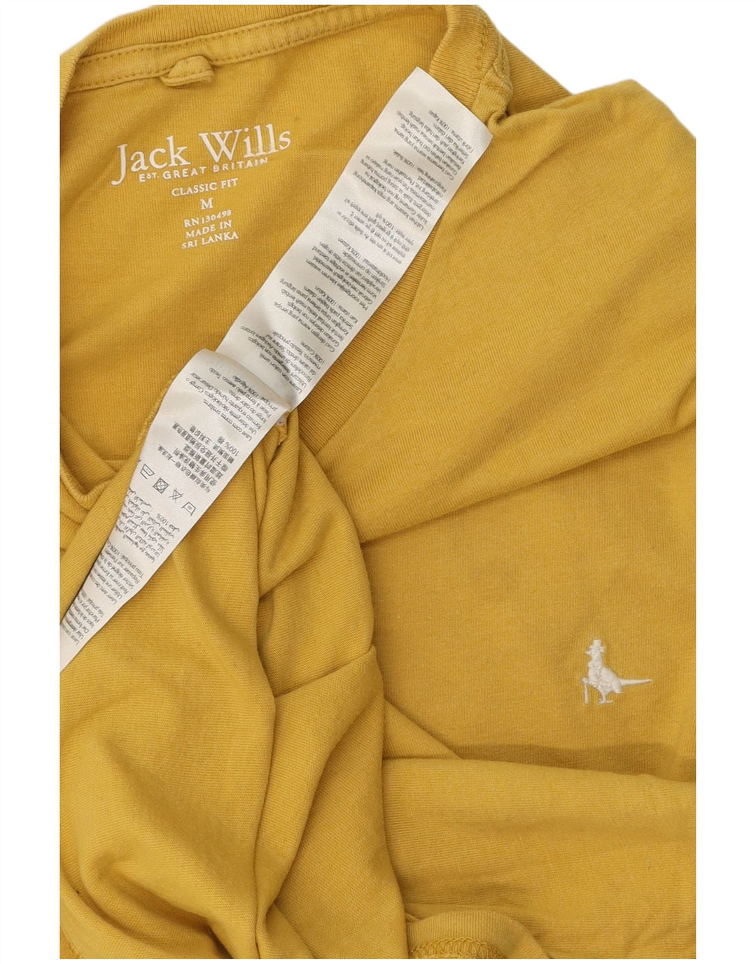 Tricou Jack Wills pentru bărbați, cu croiala clasică, top din bumbac galben mediu