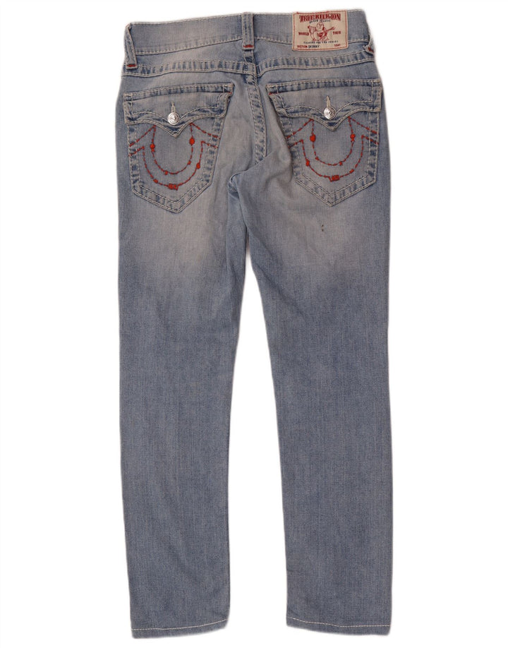 TRUE RELIGION Blugi subțiri pentru femei W30 L29 Bumbac albastru