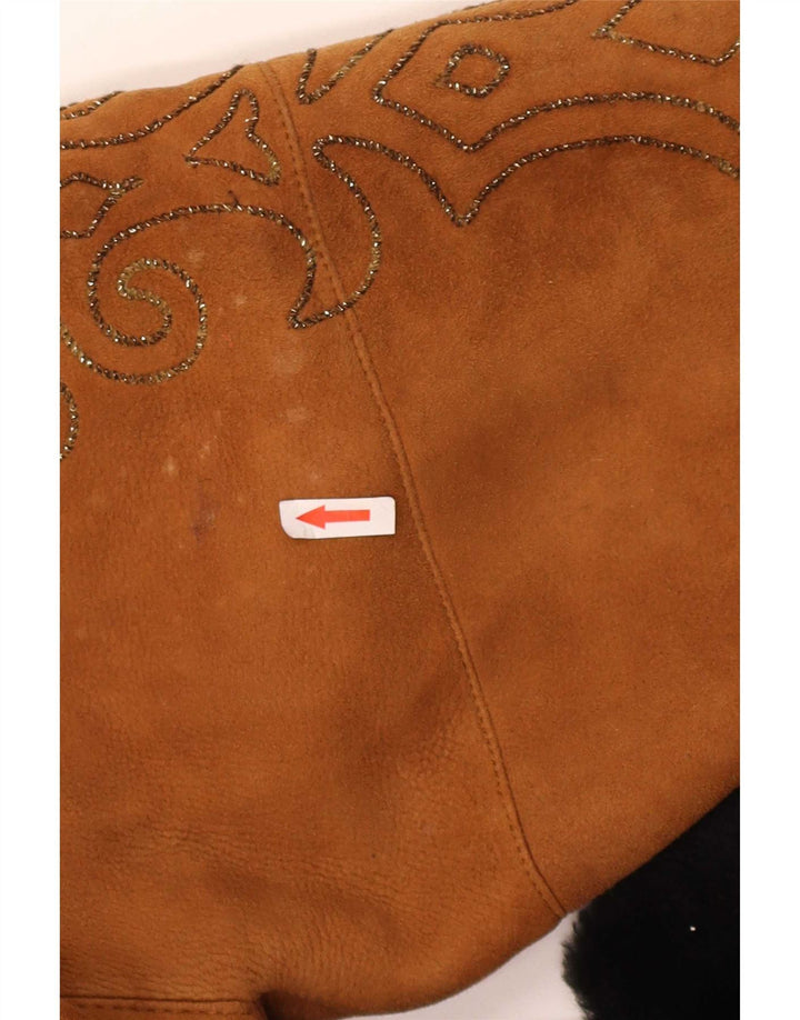 Christia haină supradimensionată pentru femei din shearling, mărime, bej, bloc de culoare