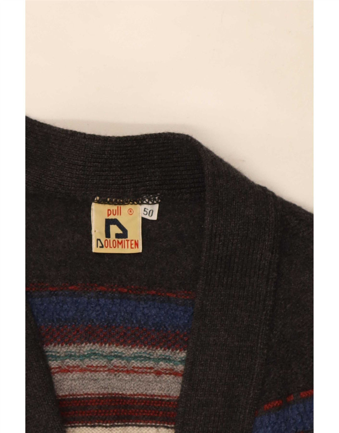 Pulover cardigan pentru bărbați Dolomiten IT 50 Lână geometrică multicoloră medie
