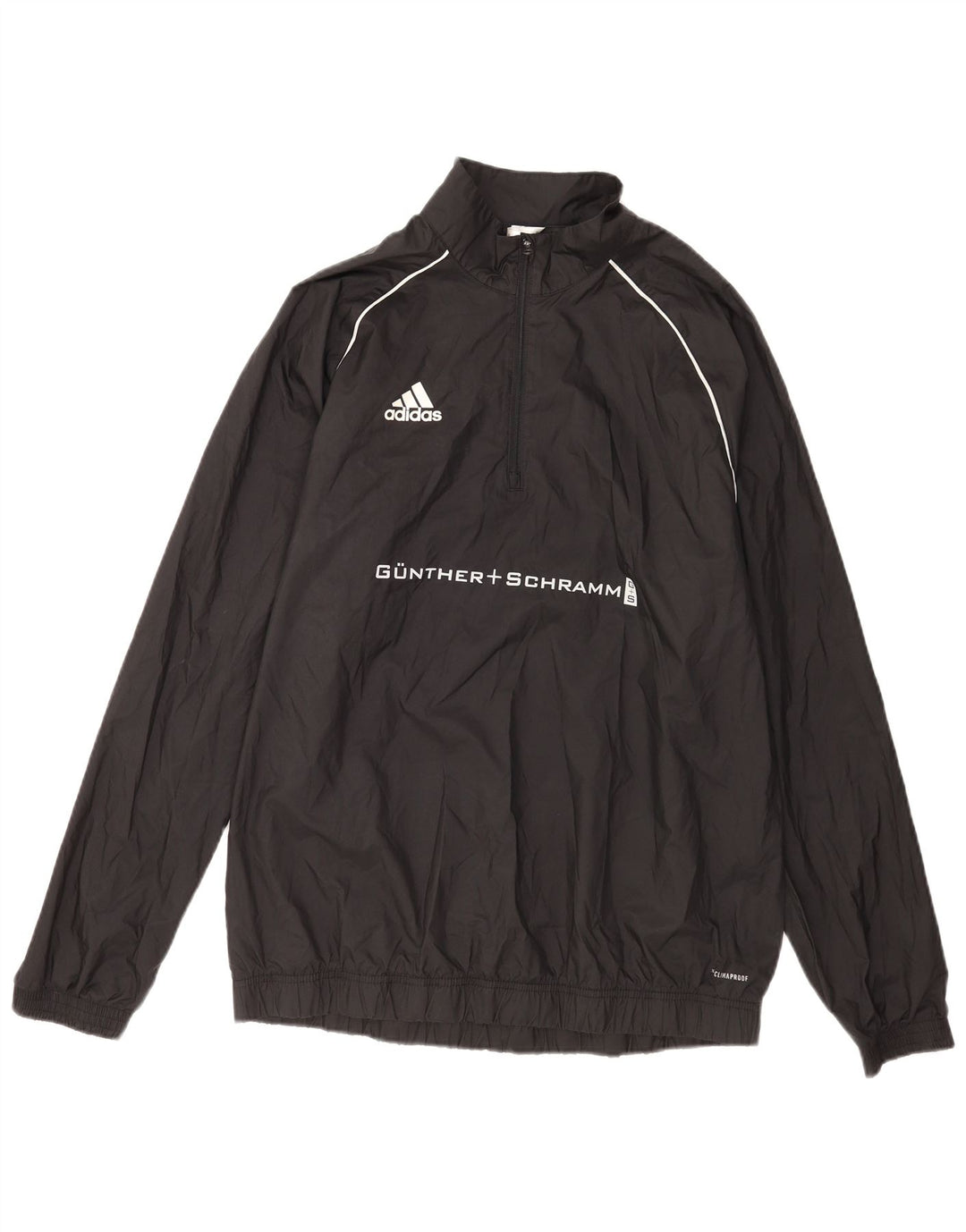 Adidas Clima Proof Graphic Zip Neck Pullover Trening Top Mare Negru