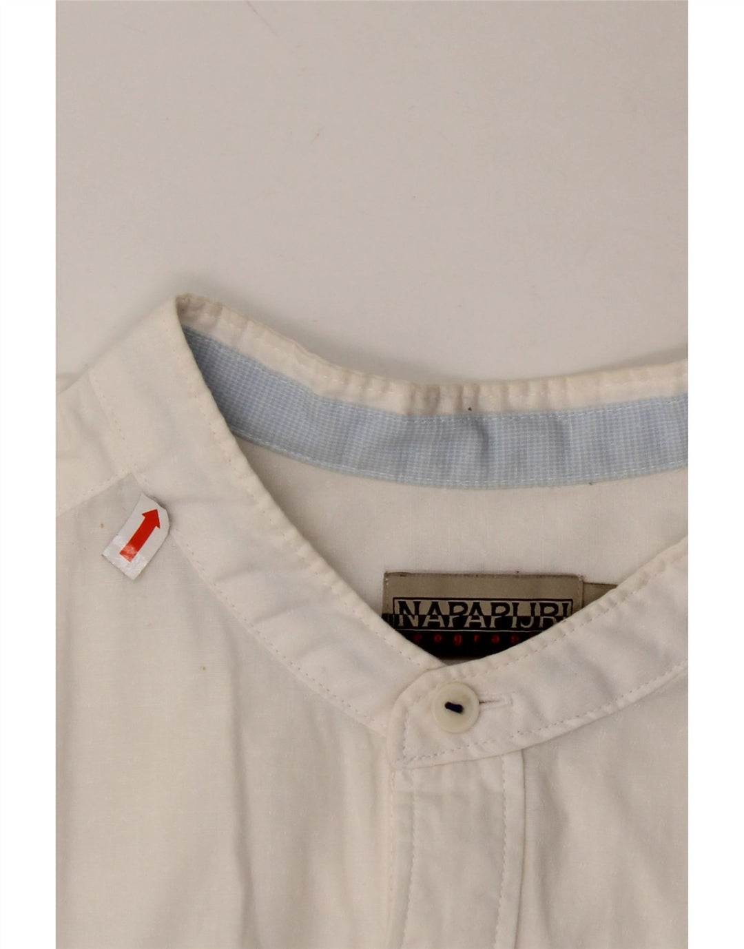 Cămașă pentru bărbați NAPAPIJRI Geographic Regular Fit, bumbac alb mediu