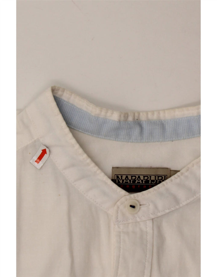 Cămașă pentru bărbați NAPAPIJRI Geographic Regular Fit, bumbac alb mediu