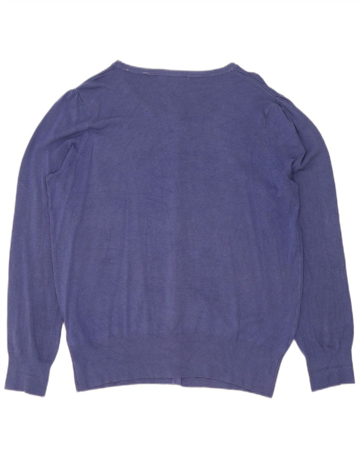Pulover cardigan pentru femei Marks & Spencer UK 16 mare, albastru, viscoză