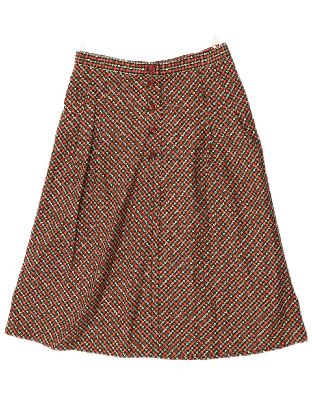 Fustă A-Line pentru Damă Vintage W28 Medium Multicolor Check