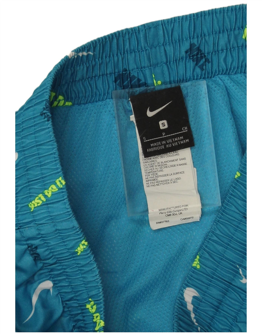 Pantaloni scurți sport grafic Nike pentru bărbați, poliester, albastru mic