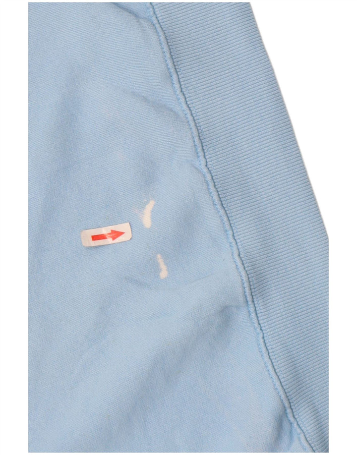 Pulover cu grafic pentru femei Zara UK 14 Bumbac albastru mediu