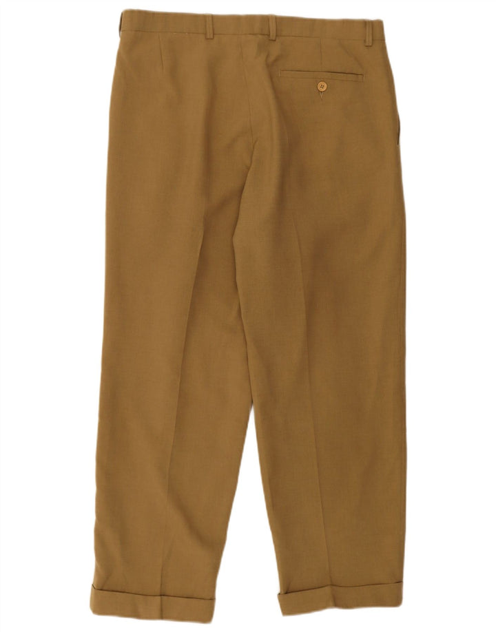 Pantaloni de costum pentru bărbați Marks & Spencer L34 L29 Kaki Poliester