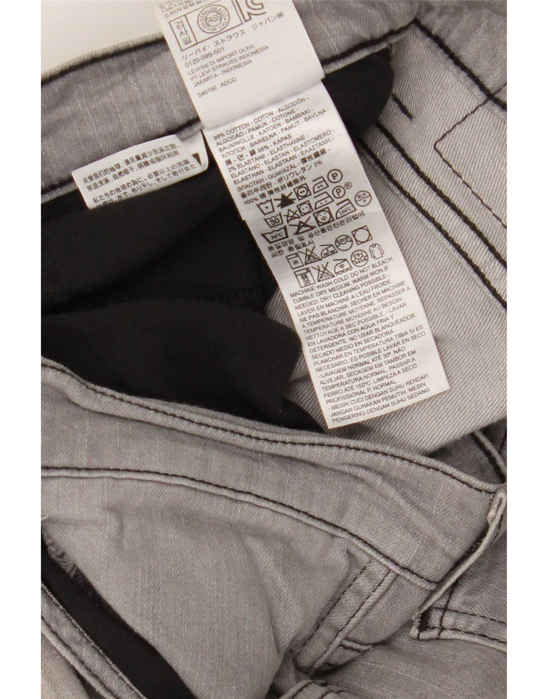 Blugi Levi's 511 Tapered Slim W34 L32 bumbac gri