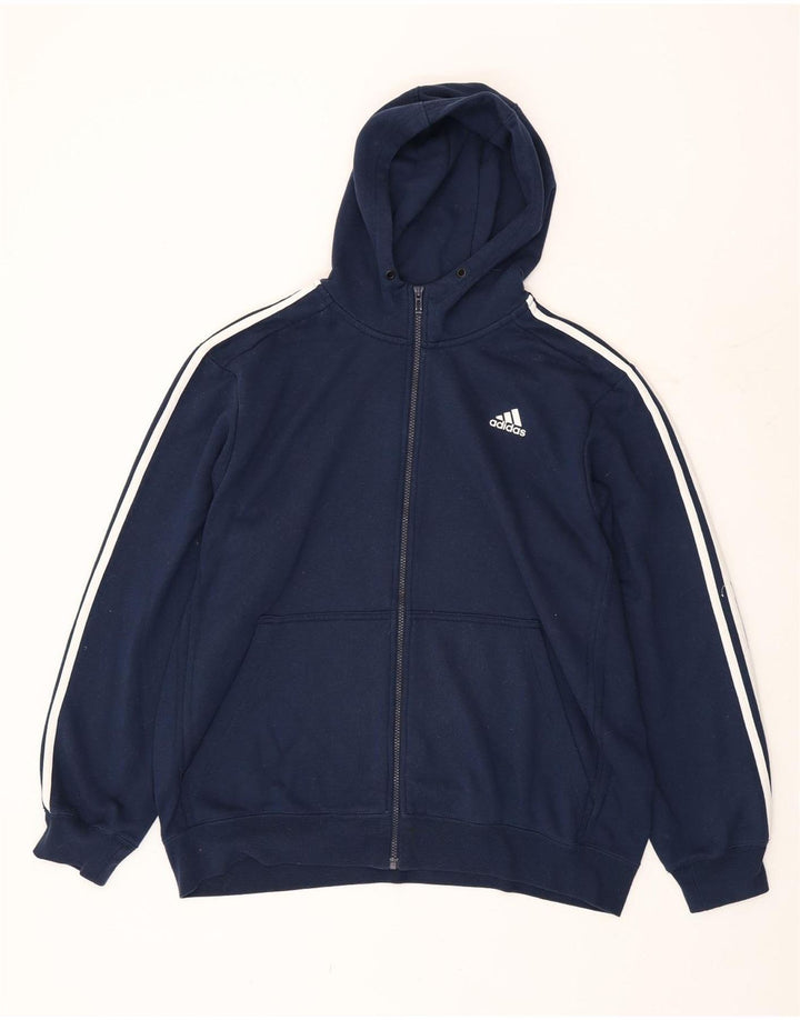 Pulover Adidas Climalite Zip Hoodie pentru bărbați XL Bleumarin Poliester