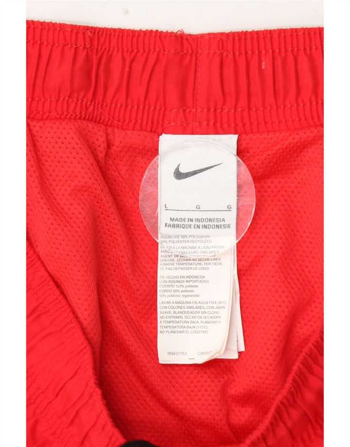 Pantaloni scurți sport NIKE pentru bărbați, poliester roșu mare