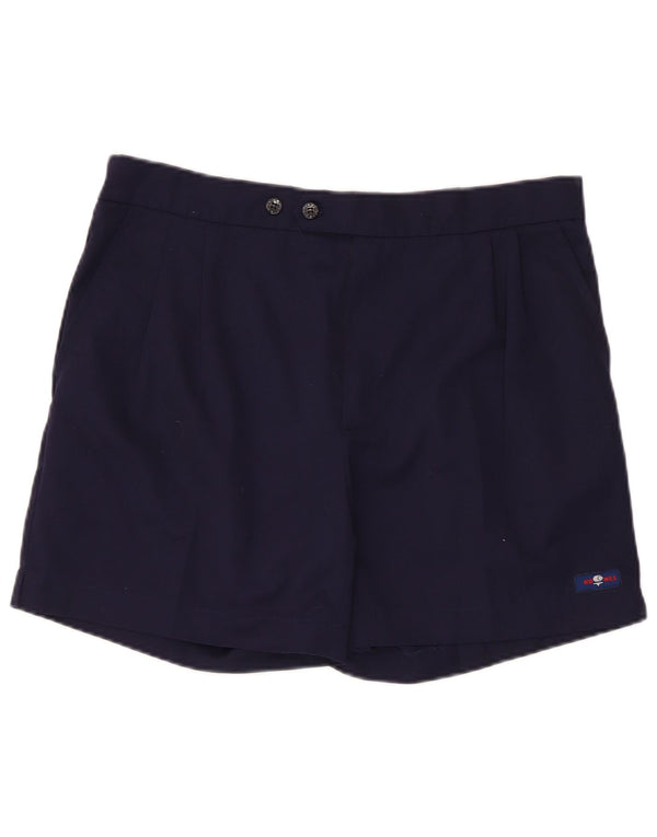 Pantaloni scurți chino vintage pentru bărbați mari W36 poliester bleumarin