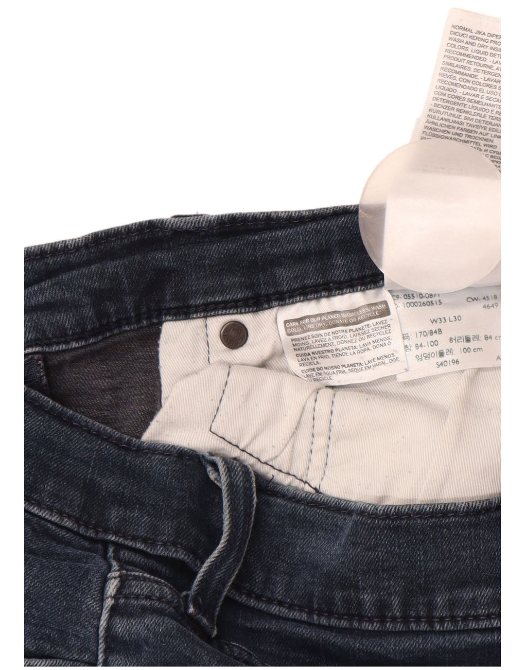 Blugi slim pentru bărbați LEVI'S W33 L30 bumbac bleumarin