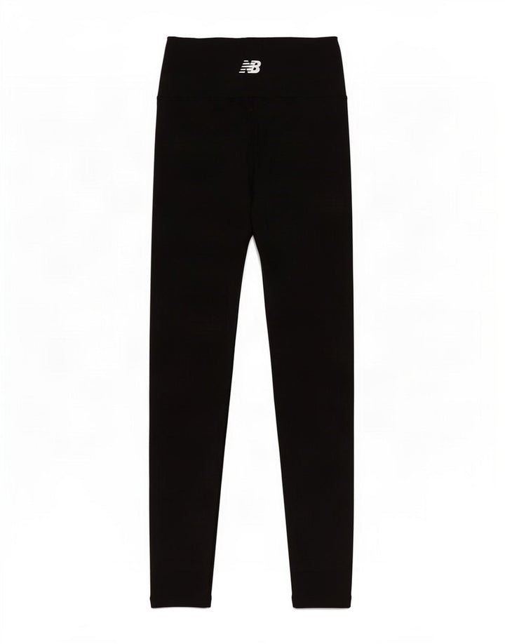 Leggings crop pentru femei New Balance UK 12 Poliester mediu negru