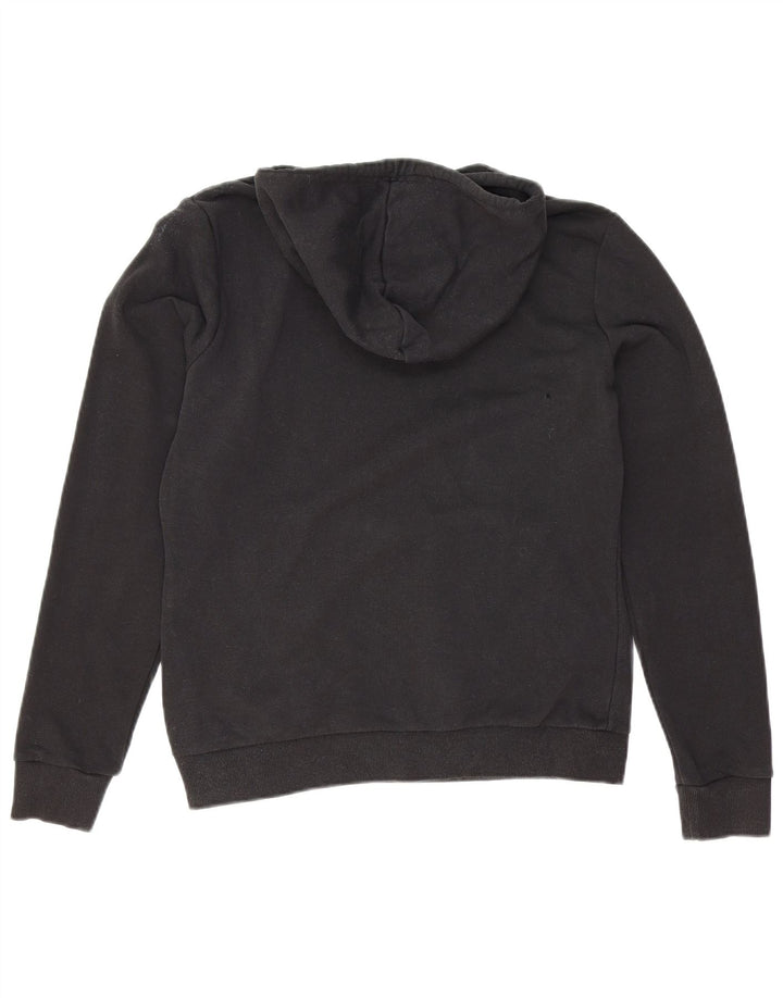 PUMA Womens Graphic Hoodie Jumper UK 12 Medium  Black