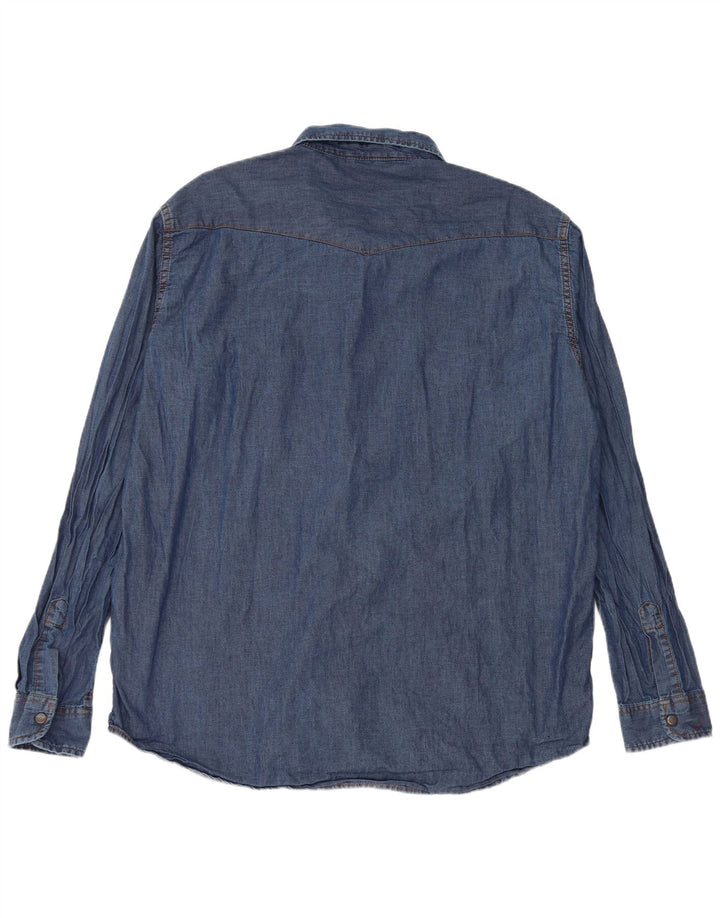 Cămașă din blugi VERONA pentru bărbați CARRERA, bumbac albastru 2XL