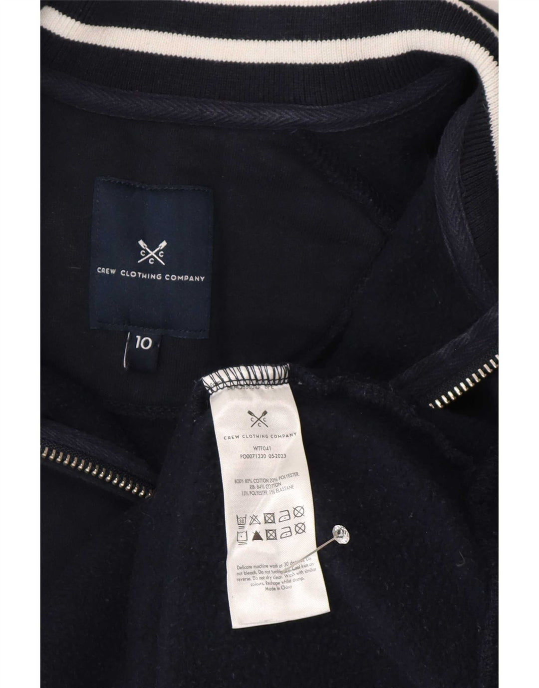 Crew Clothing Hanorac supradimensionat pentru femei Pulover UK 10 Mic Bleumarin