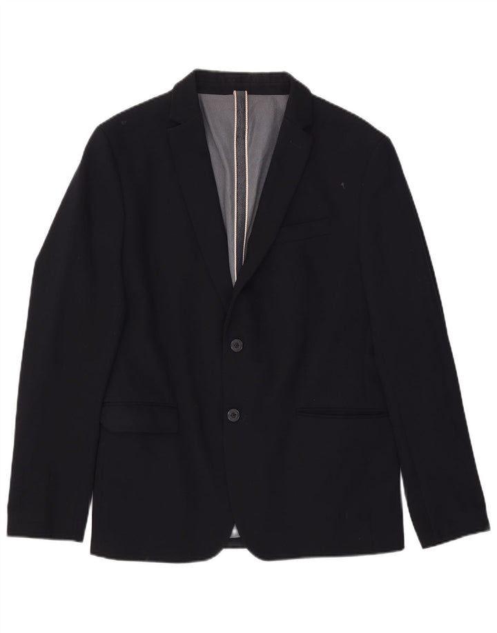Jachetă pentru bărbați Zara cu 2 nasturi IT 54 2XL Bleumarin