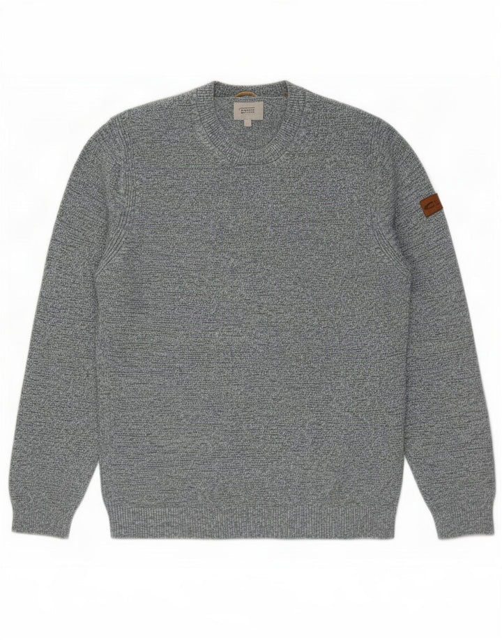 Pulover pentru bărbați Camel Active cu gât crew pulover mare din bumbac cu pete albastre