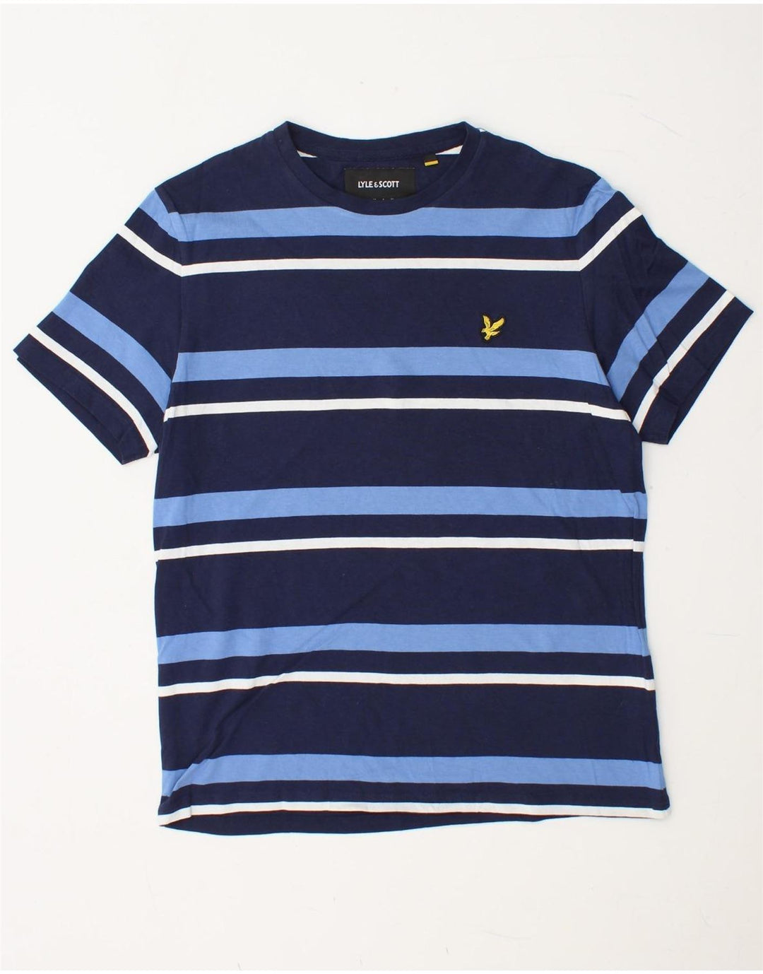 LYLE & SCOTT Tricou pentru bărbați Top mediu din bumbac cu dungi bleumarin