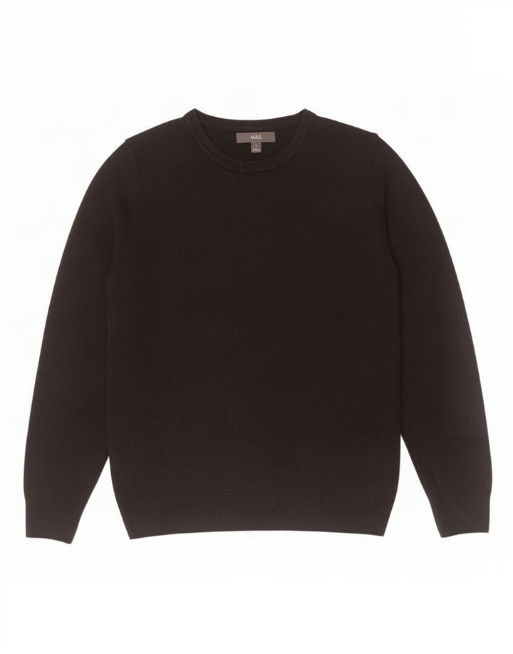 Pulover pentru bărbați Marks & Spencer, cu gât crew, mediu acrilic negru