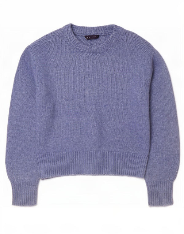 Marks & Spencer Pulover supradimensionat pentru femei cu gâtul rotund, UK 14 Medium Blue