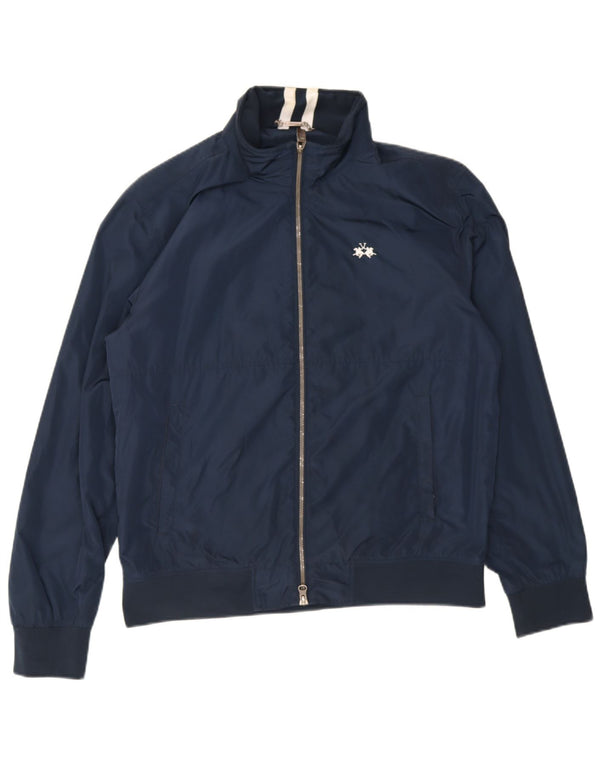 La Martina Bomber Jacket pentru bărbați UK 42 XL Bleumarin Poliester