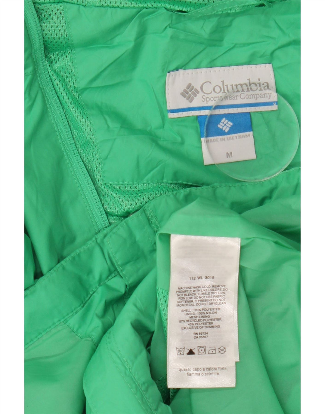 Jachetă de ploaie Columbia pentru femei cu glugă UK 14 Poliester verde mediu