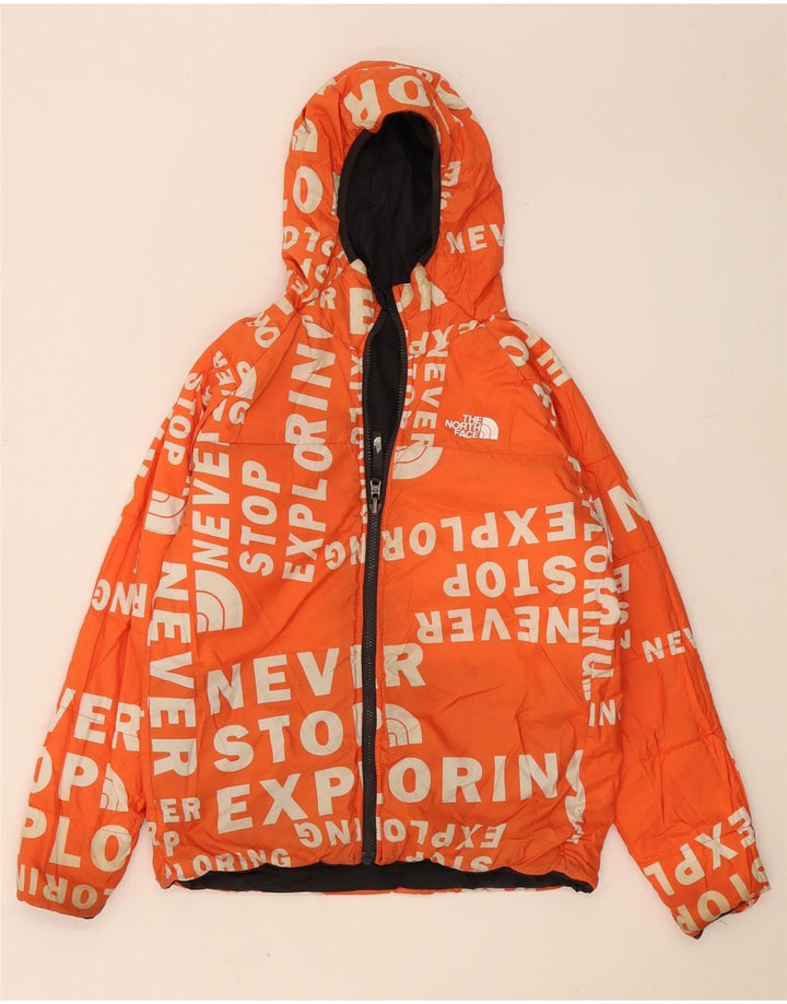 Jachetă reversibilă cu glugă The North Face pentru băieți 13-14 ani mare neagră