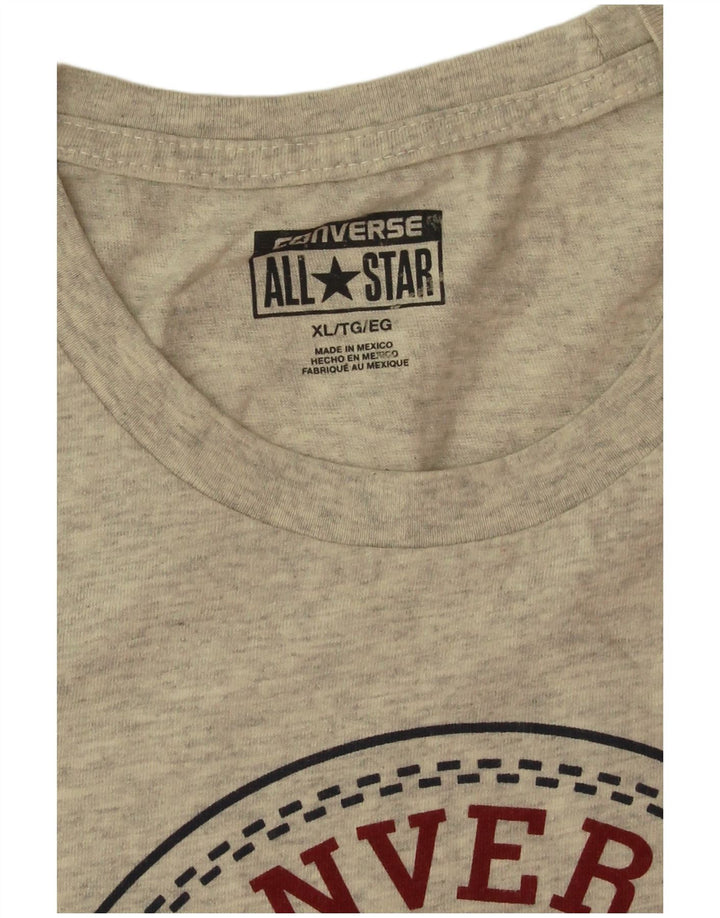 Tricou grafic Converse pentru bărbați Top XL Gri pete