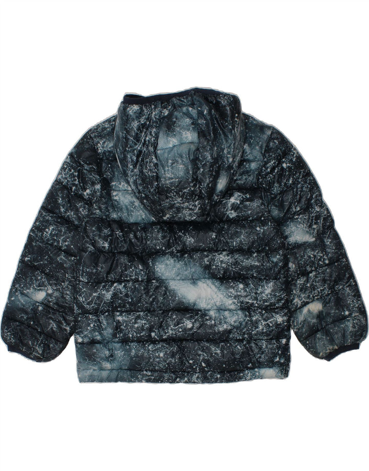 BENETTON Boys Hooded Padded Jacket 5-6 Years Navy Blue Tie Dye Vintage Benetton and Second-Hand Benetton from Messina Hembry 